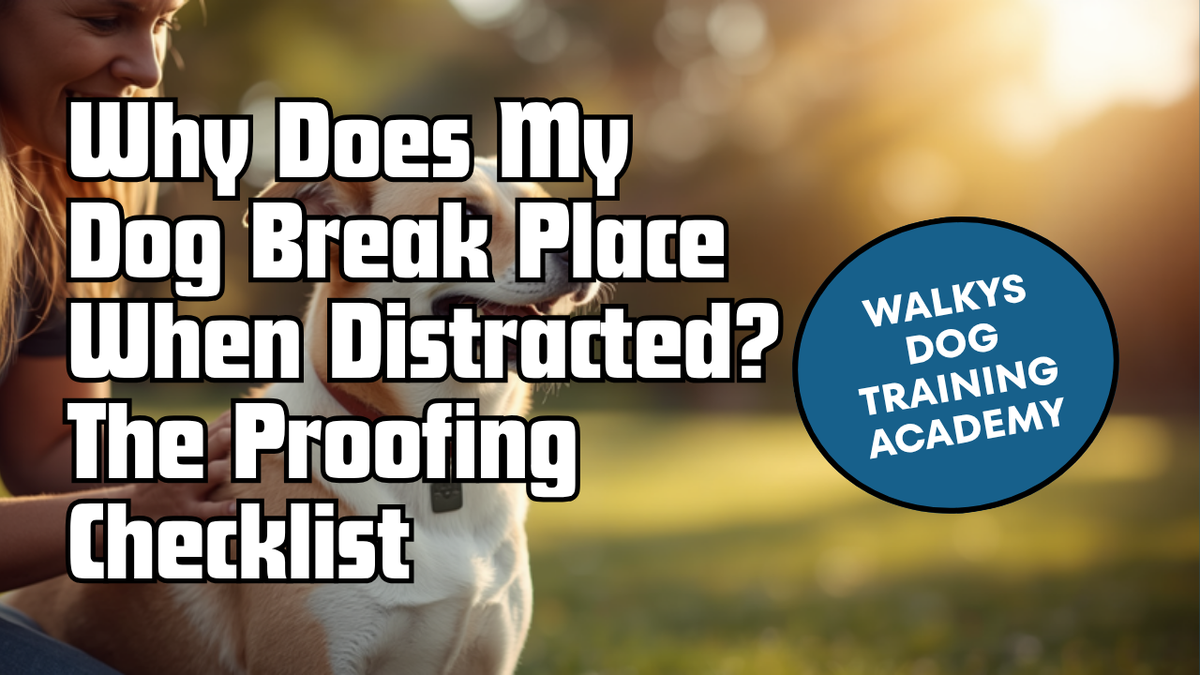 Walkys Dog Training Academy blog: Why Does My Dog Break Place When Distracted? The Proofing Checklist