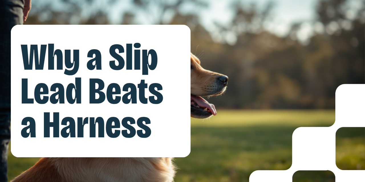 Walkys Dog Training Academy blog: Why a Slip Lead Beats a Harness for Everyday Dog Walking