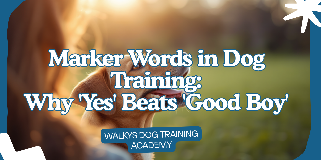 Walkys Dog Training Academy blog: Marker Words in Dog Training, Why Yes Beats Good Boy