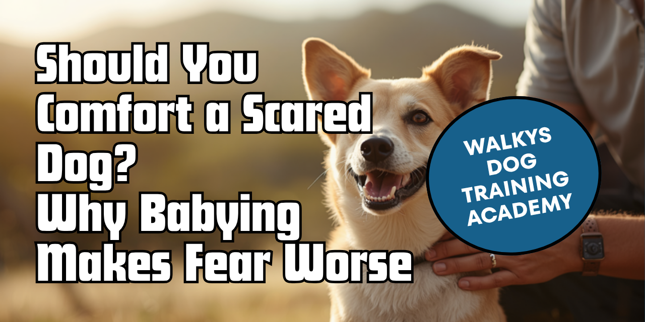 Walkys Dog Training Academy blog: Should You Comfort a Scared Dog? Why Babying Makes Fear Worse
