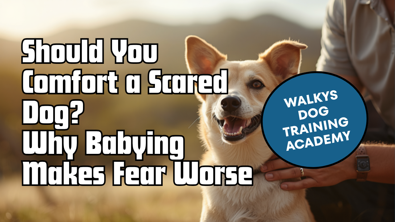 Walkys Dog Training Academy blog: Should You Comfort a Scared Dog? Why Babying Makes Fear Worse