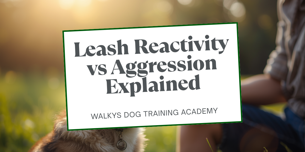 Walkys Dog Training Academy blog: Leash Reactivity vs Aggression: How to Tell the Difference