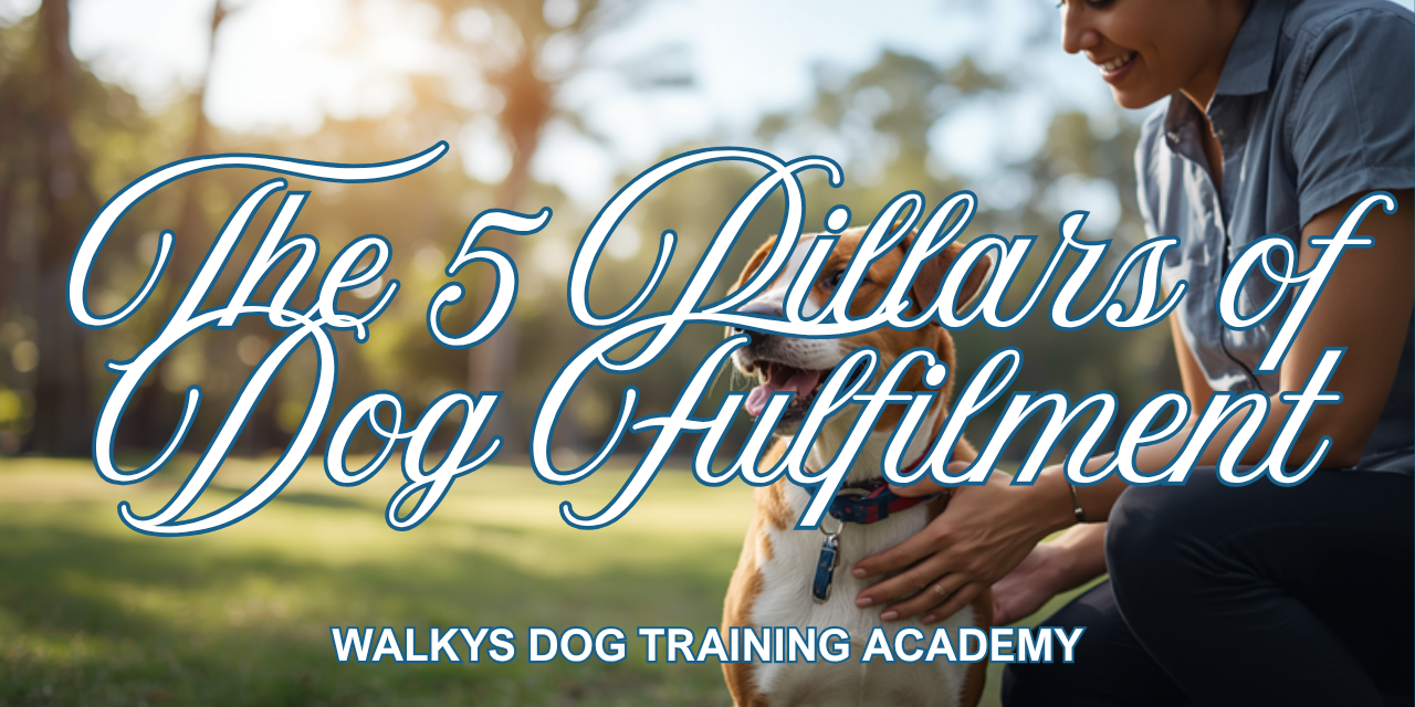 Walkys Dog Training Academy blog: The 5 Pillars of Dog Fulfilment (And Why Obedience Isn't Enough)
