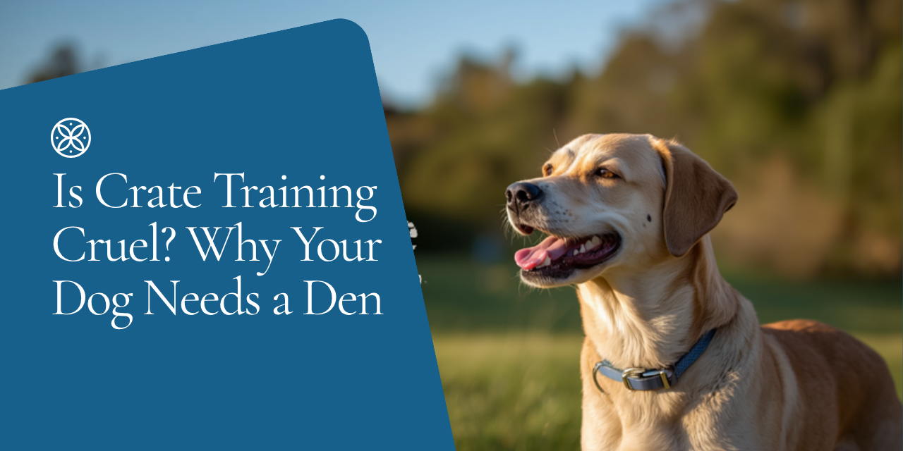 Walkys Dog Training Academy blog: Is Crate Training Cruel? Why Your Dog Needs a Den, Not a Cell