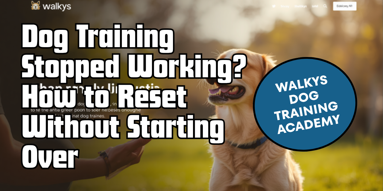 Walkys Dog Training Academy blog: Dog Training Stopped Working? How to Reset Without Starting Over