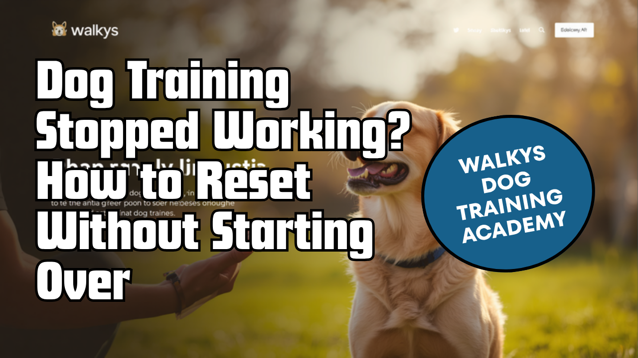 Walkys Dog Training Academy blog: Dog Training Stopped Working? How to Reset Without Starting Over