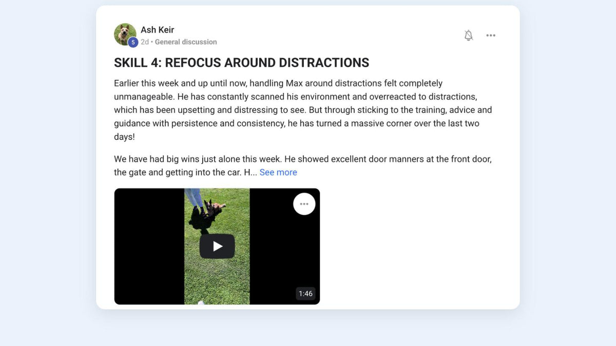 Ash and Max: from unmanageable around distractions to a massive corner turned