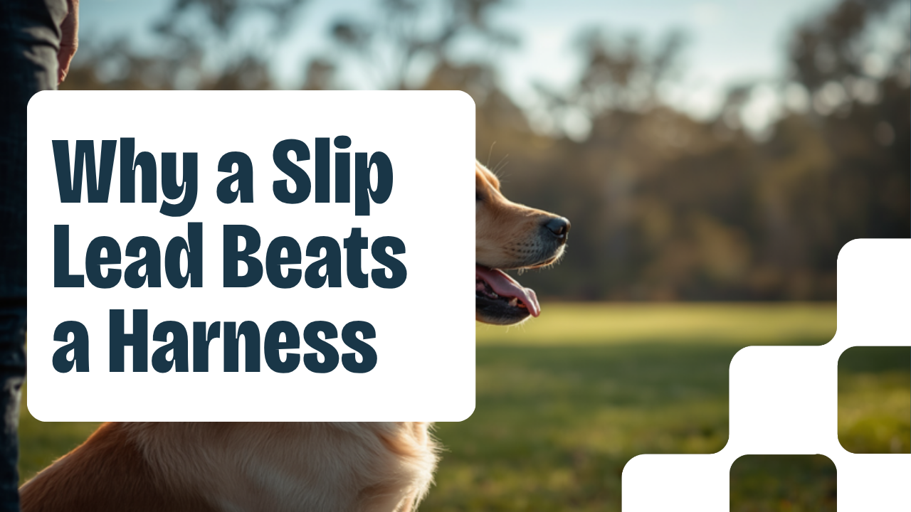 Walkys Dog Training Academy blog: Why a Slip Lead Beats a Harness for Everyday Dog Walking
