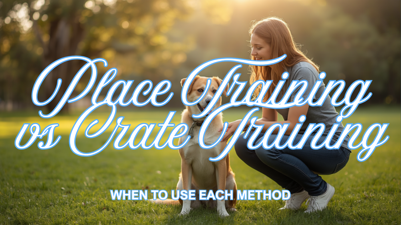 Walkys Dog Training Academy blog: Place Training vs Crate Training: When to Use Each