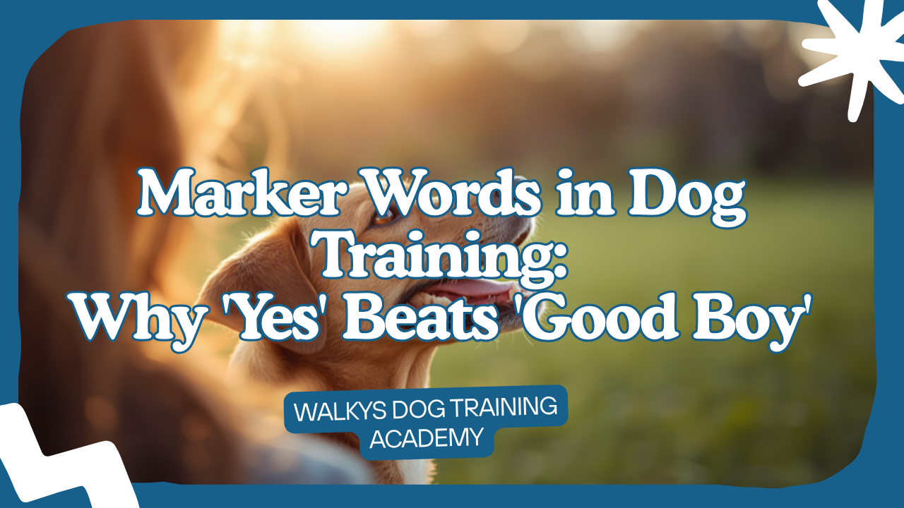 Walkys Dog Training Academy blog: Marker Words in Dog Training, Why Yes Beats Good Boy