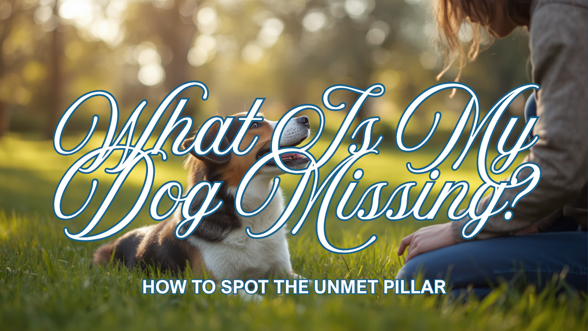 Walkys Dog Training Academy blog: What Is My Dog Missing? How to Spot the Unmet Pillar