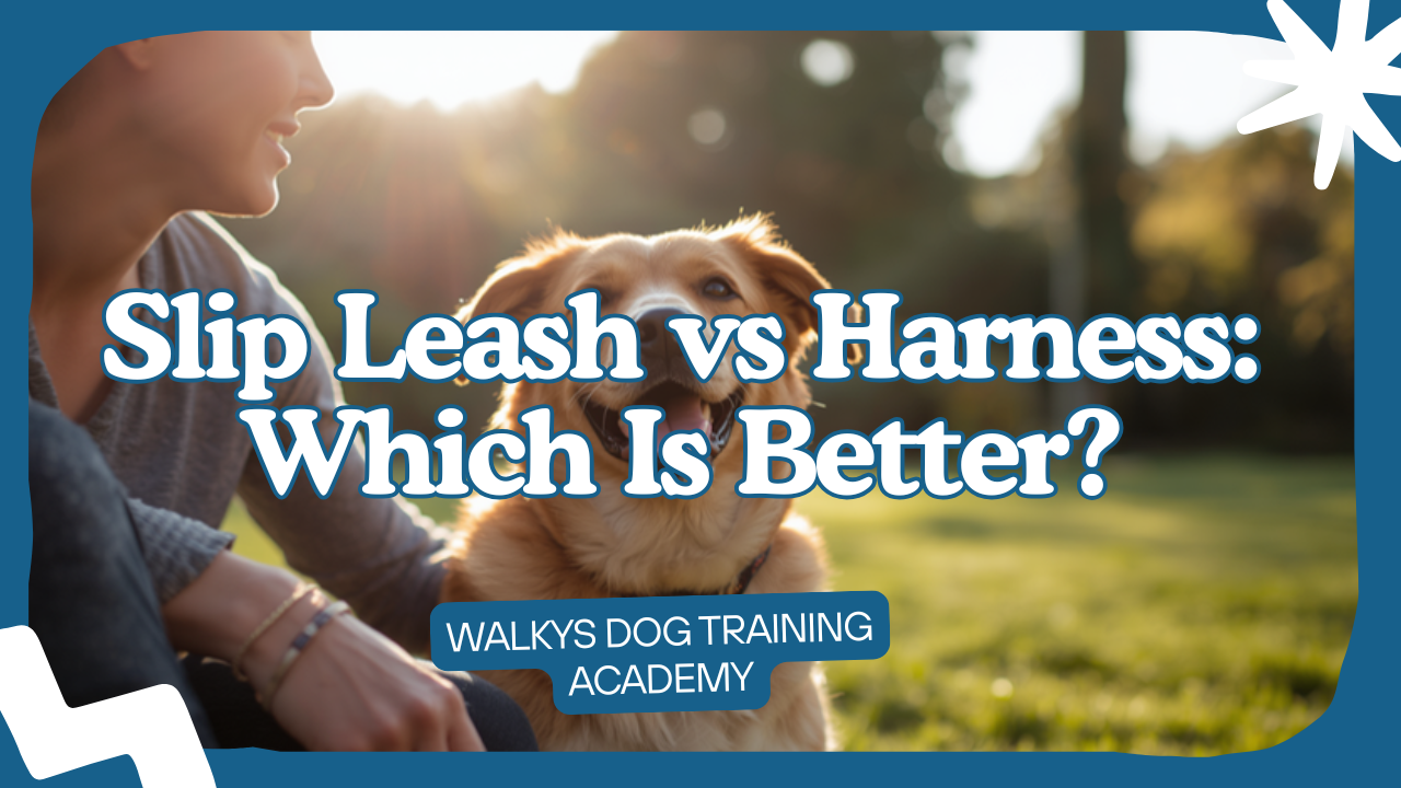 Walkys Dog Training Academy blog: Slip Leash vs Harness: Which Is Better for Walking Your Dog?