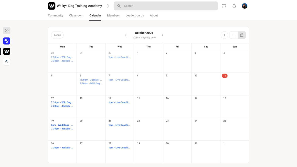 Live coaching every week